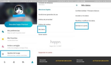 como eliminar cuenta happn|Eliminar mi cuenta – Centro de Ayuda